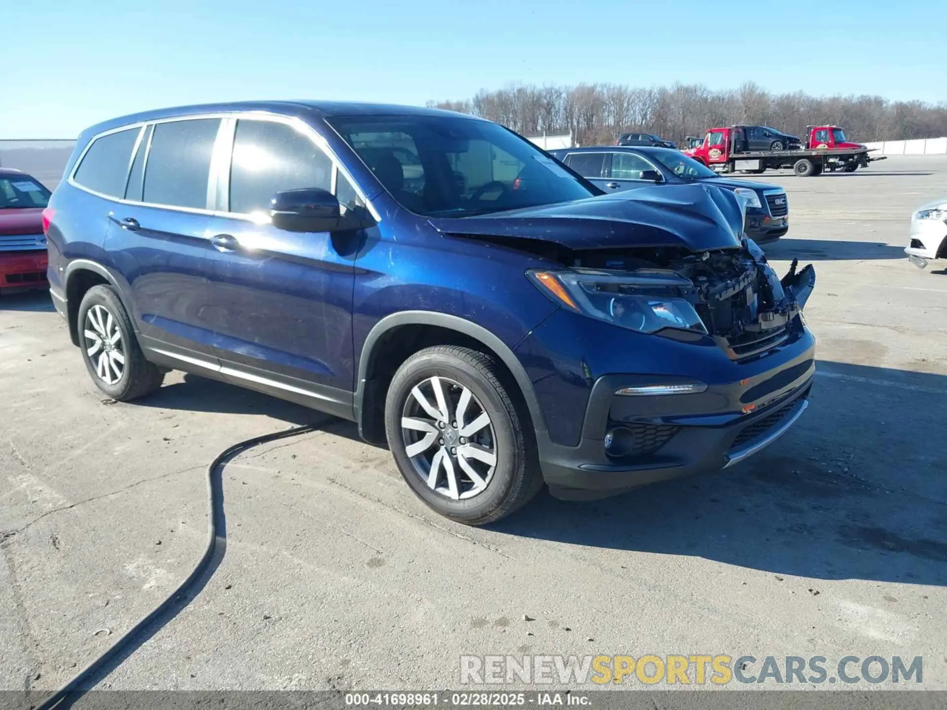 1 Photograph of a damaged car 5FNYF6H5XMB019425 HONDA PILOT 2021