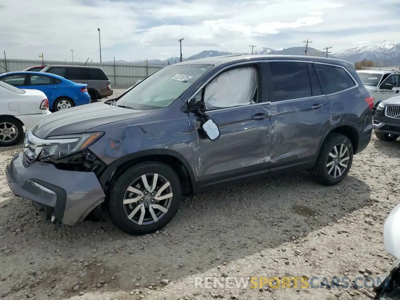 1 Photograph of a damaged car 5FNYF6H5XMB092939 HONDA PILOT 2021