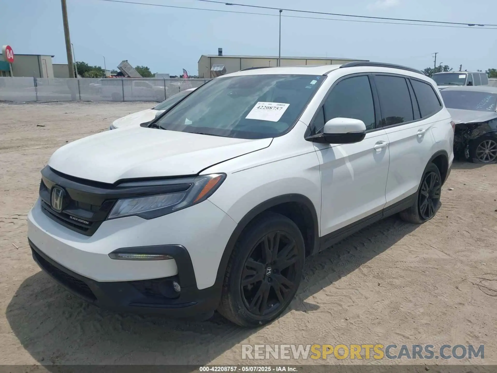 2 Photograph of a damaged car 5FNYF6H71MB036843 HONDA PILOT 2021