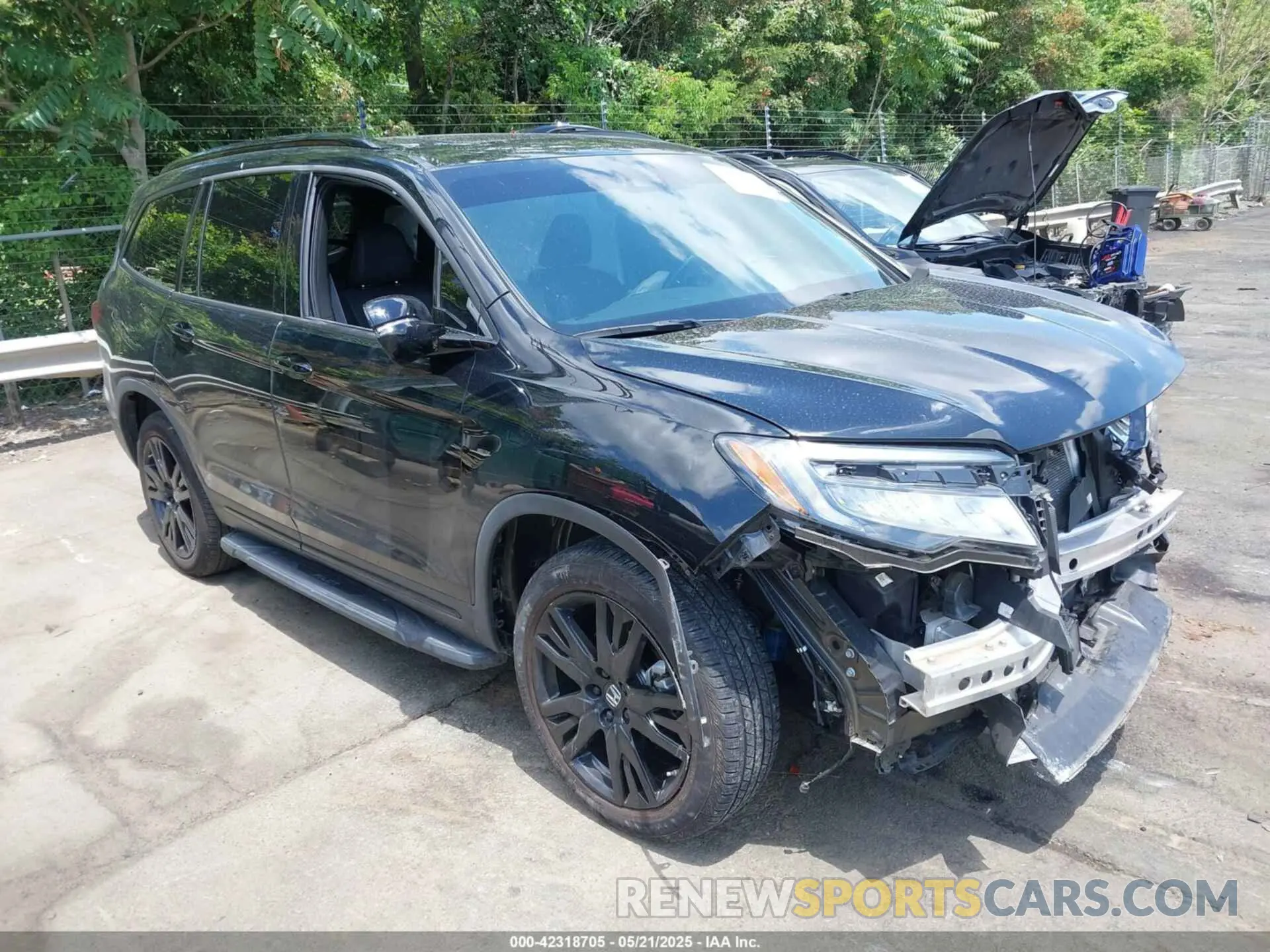 1 Photograph of a damaged car 5FNYF6H72MB057393 HONDA PILOT 2021