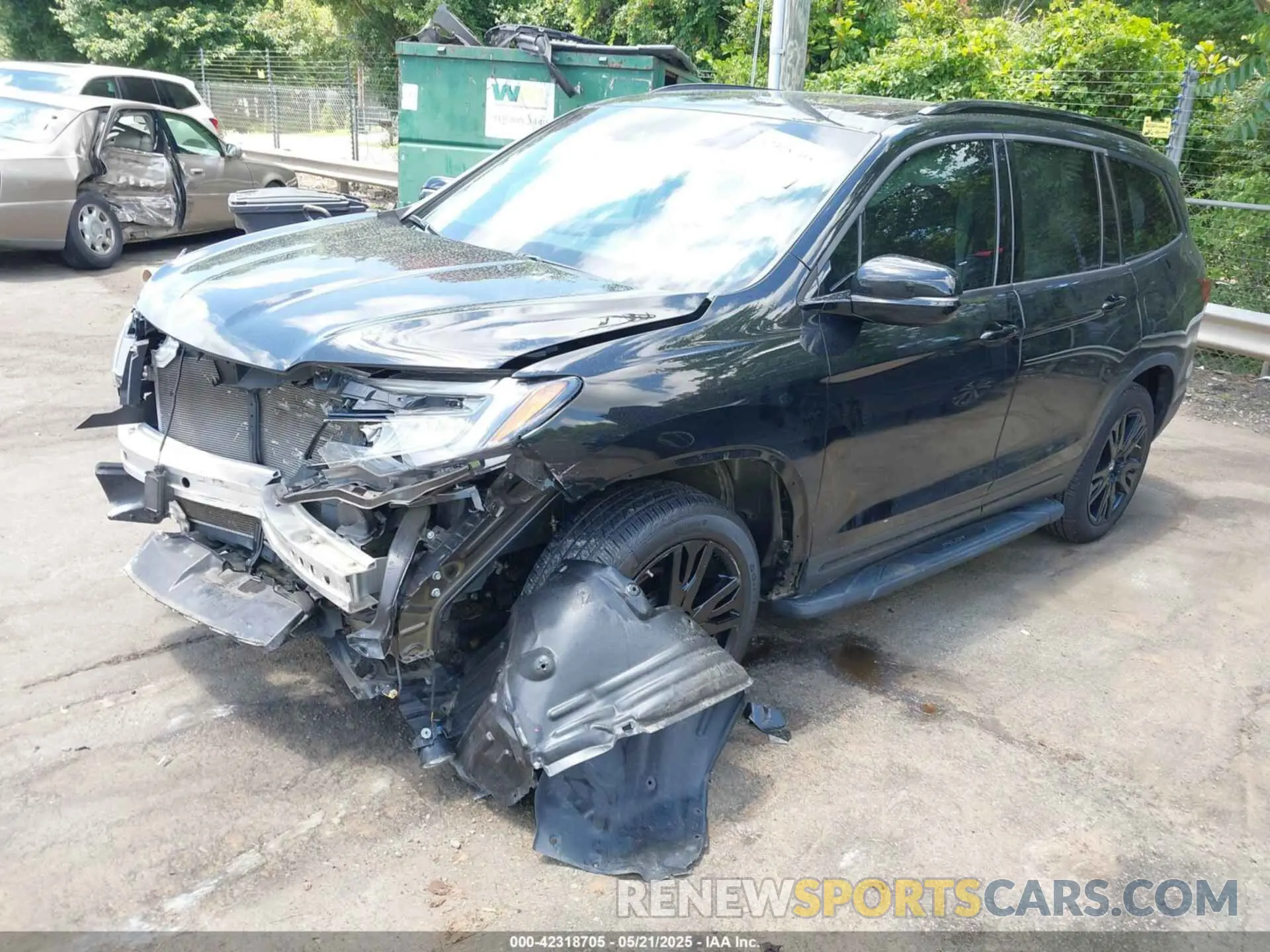 2 Photograph of a damaged car 5FNYF6H72MB057393 HONDA PILOT 2021