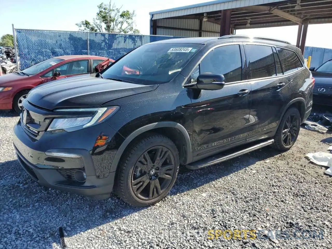 1 Photograph of a damaged car 5FNYF6H75MB065519 HONDA PILOT 2021