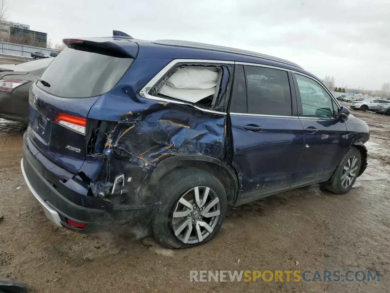 3 Photograph of a damaged car 5FNYF6H79MB504740 HONDA PILOT 2021