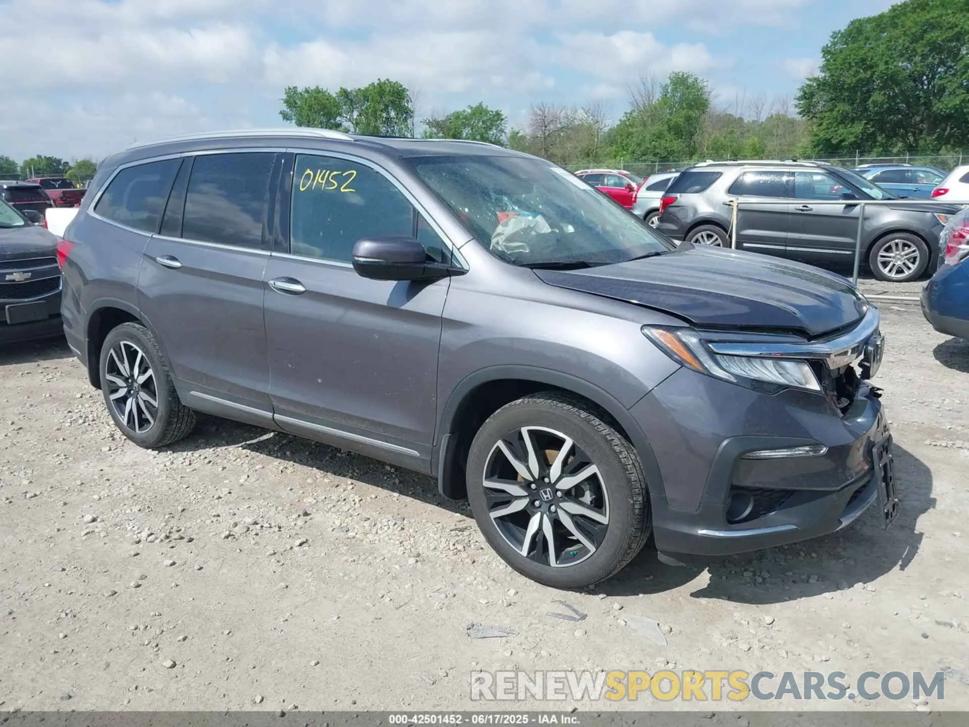 1 Photograph of a damaged car 5FNYF6H95MB075033 HONDA PILOT 2021