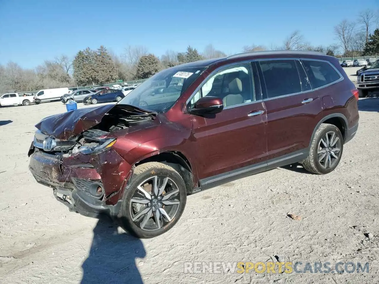 1 Photograph of a damaged car 5FNYF6H9XMB044845 HONDA PILOT 2021
