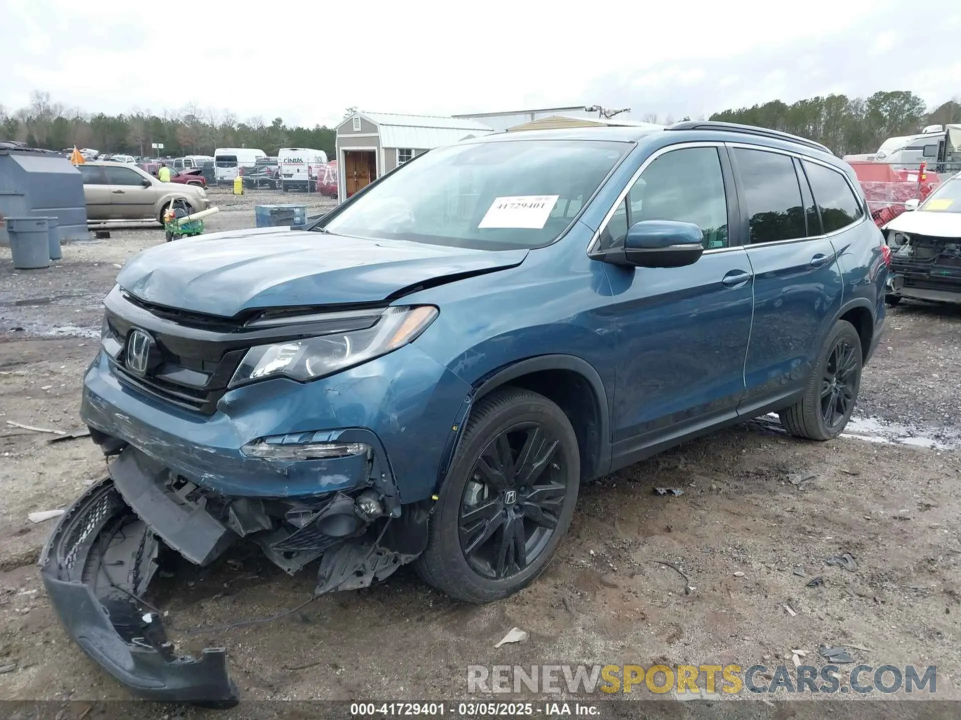 2 Photograph of a damaged car 5FNYF5H23NB001527 HONDA PILOT 2022
