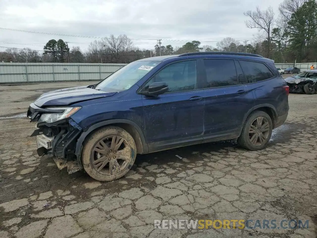 1 Photograph of a damaged car 5FNYF5H36NB007119 HONDA PILOT 2022