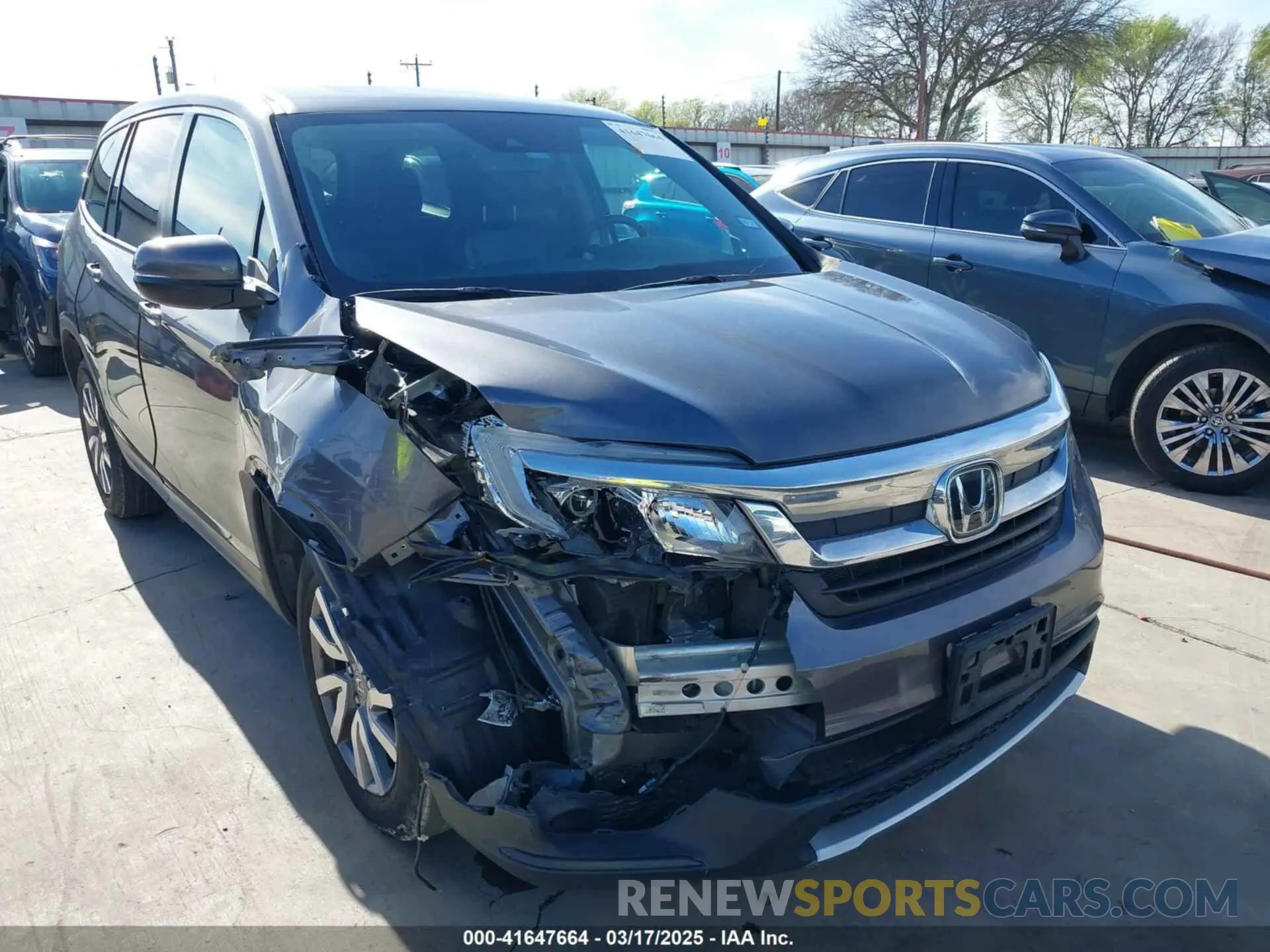 1 Photograph of a damaged car 5FNYF5H54NB036328 HONDA PILOT 2022