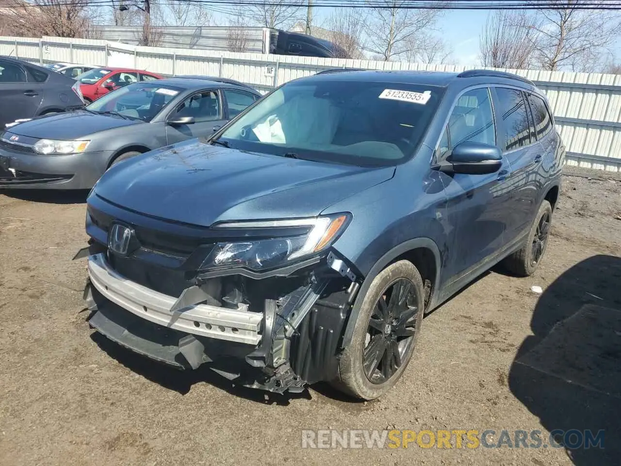 1 Photograph of a damaged car 5FNYF6H22NB044102 HONDA PILOT 2022