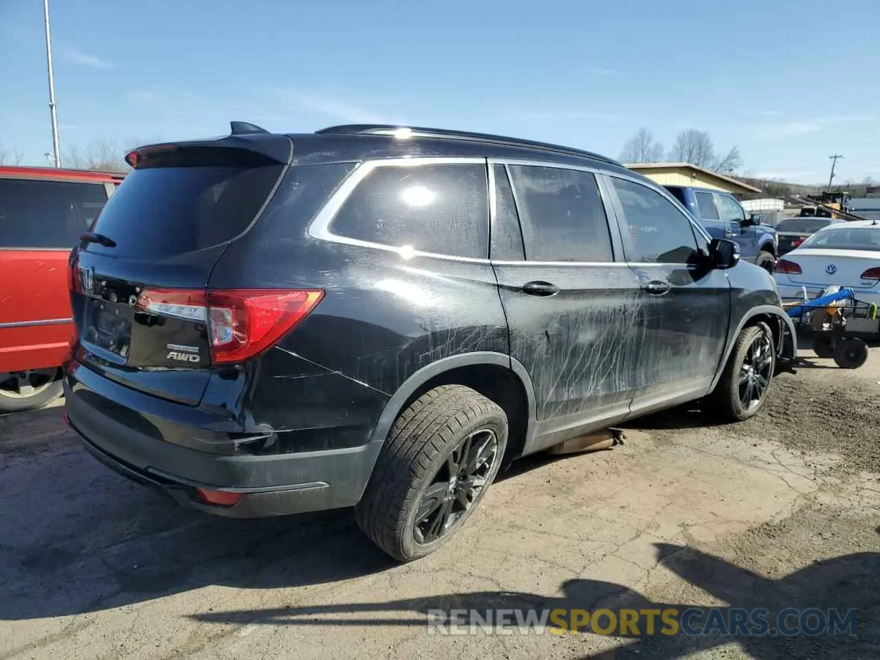 3 Photograph of a damaged car 5FNYF6H23NB097164 HONDA PILOT 2022