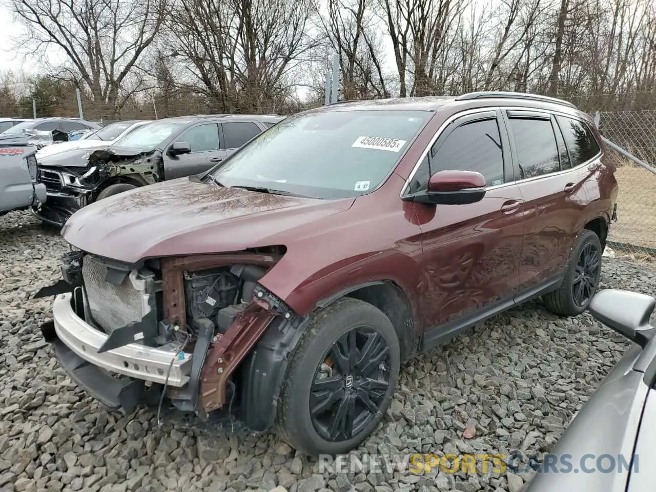 1 Photograph of a damaged car 5FNYF6H25NB033756 HONDA PILOT 2022