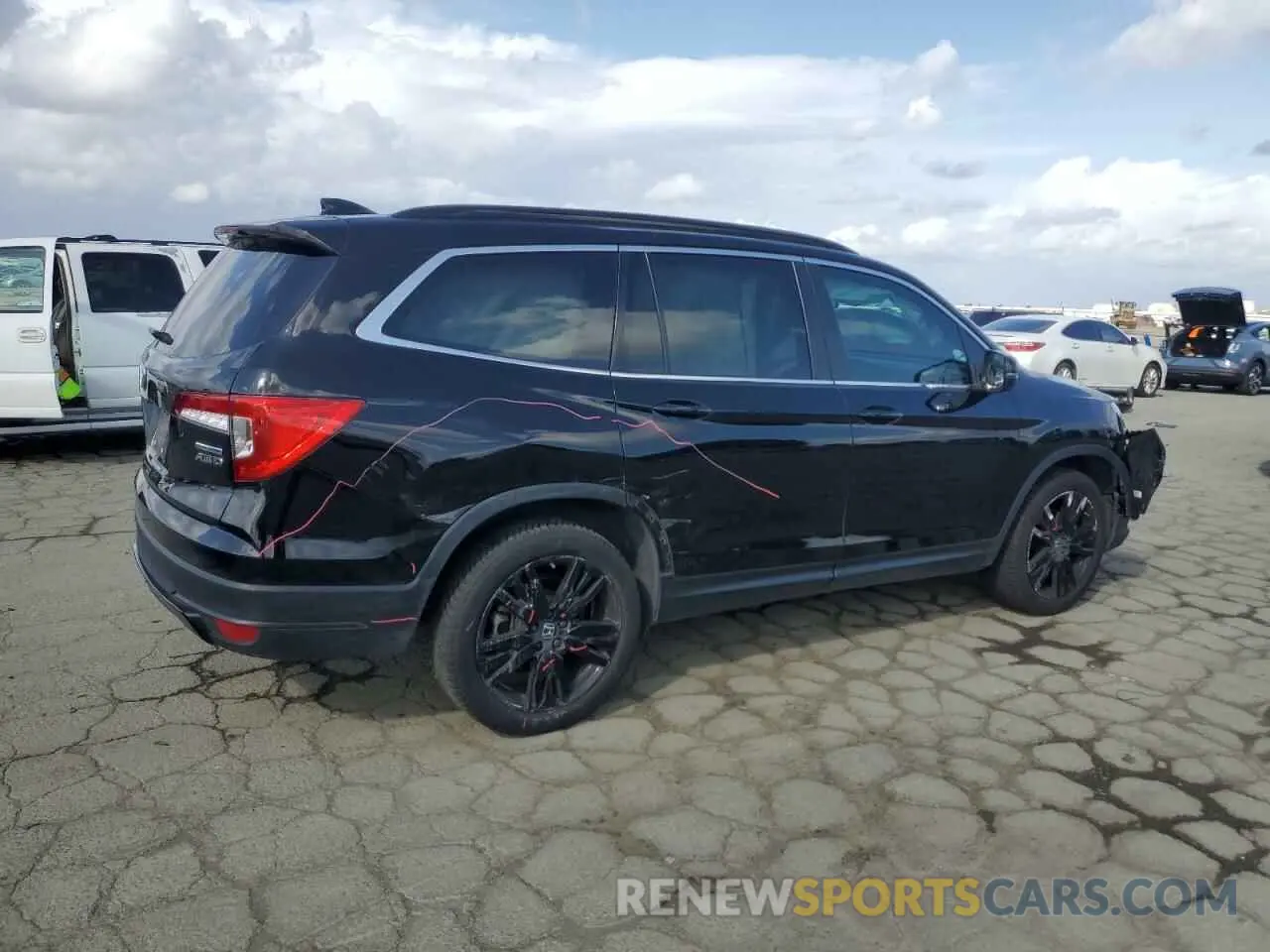 3 Photograph of a damaged car 5FNYF6H25NB055899 HONDA PILOT 2022