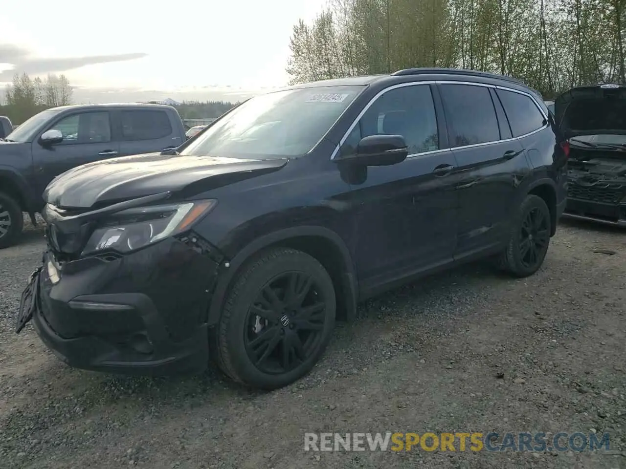 1 Photograph of a damaged car 5FNYF6H26NB101062 HONDA PILOT 2022
