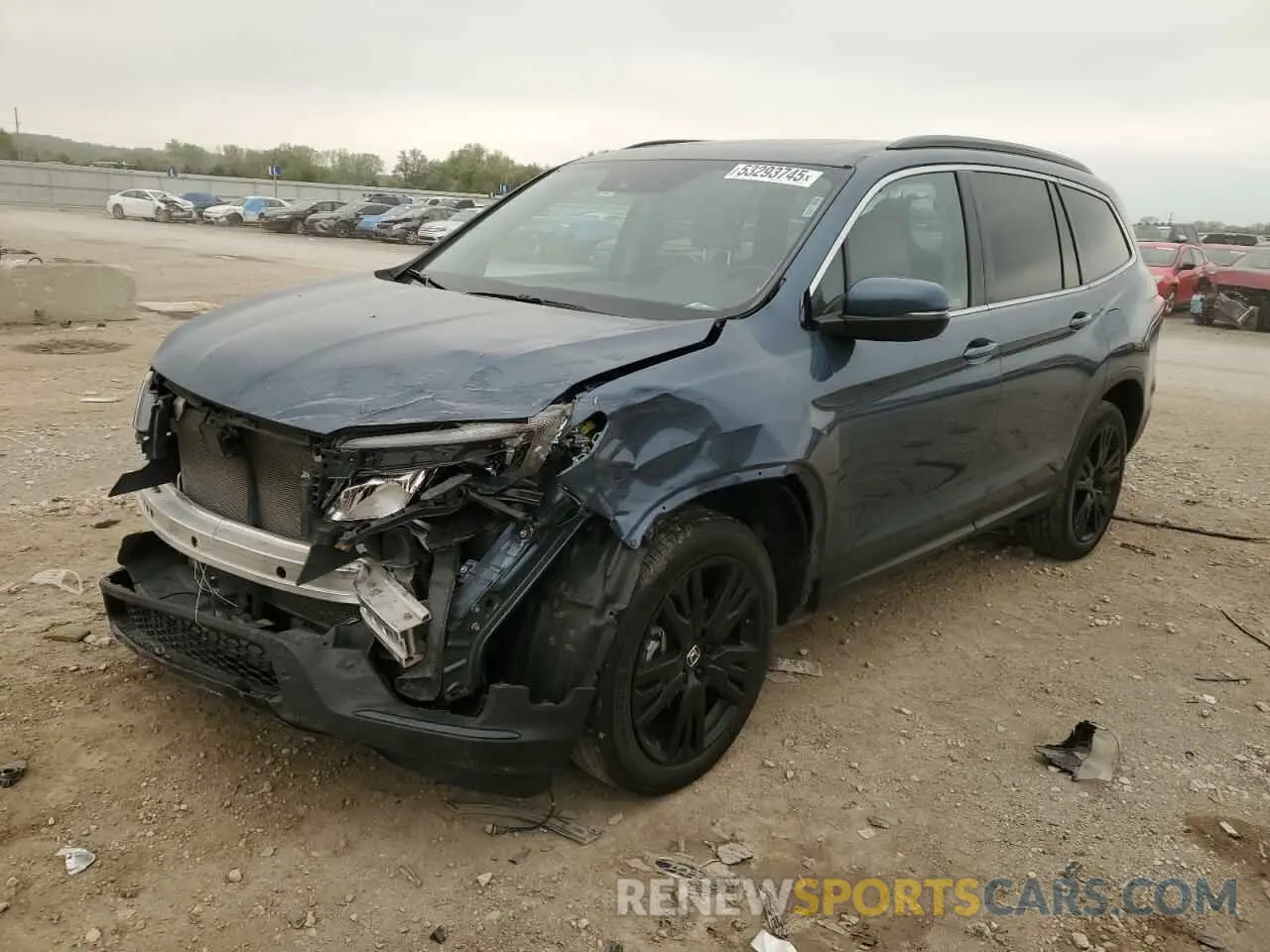 1 Photograph of a damaged car 5FNYF6H27NB033838 HONDA PILOT 2022