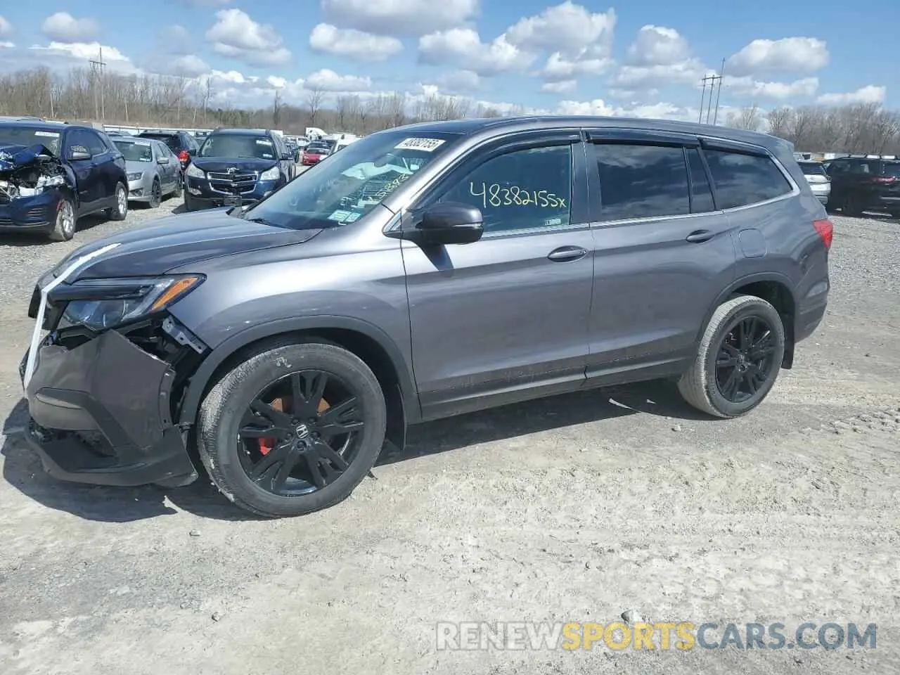 1 Photograph of a damaged car 5FNYF6H27NB091268 HONDA PILOT 2022