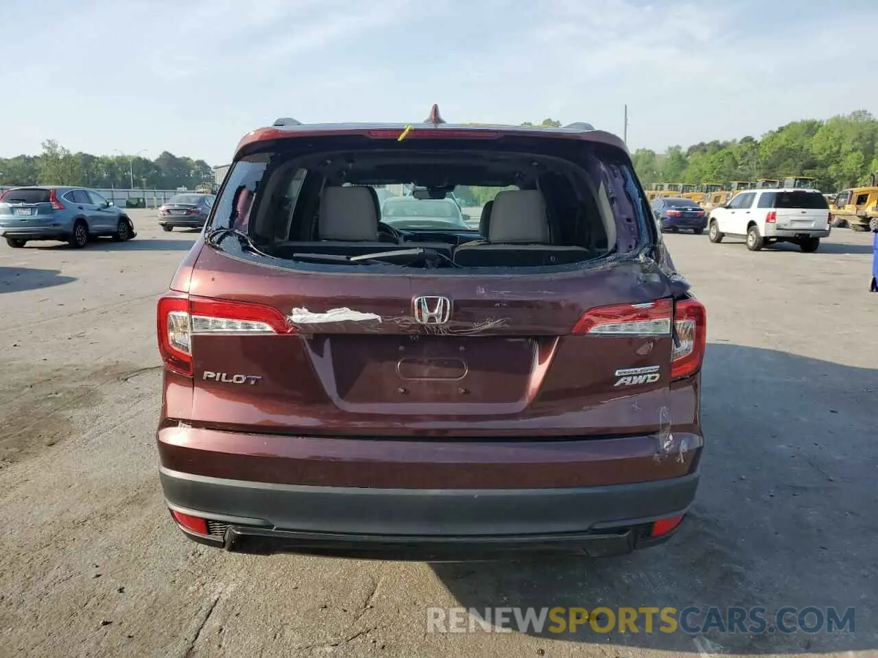 6 Photograph of a damaged car 5FNYF6H28NB074950 HONDA PILOT 2022