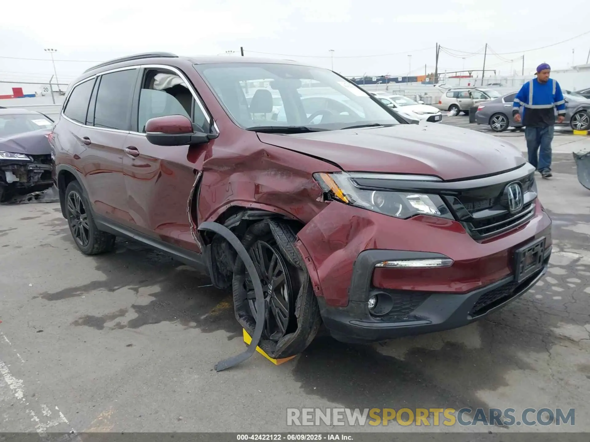 1 Photograph of a damaged car 5FNYF6H29NB084385 HONDA PILOT 2022