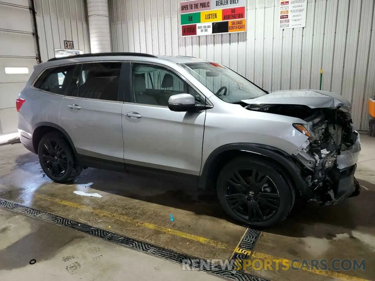 4 Photograph of a damaged car 5FNYF6H29NB101363 HONDA PILOT 2022