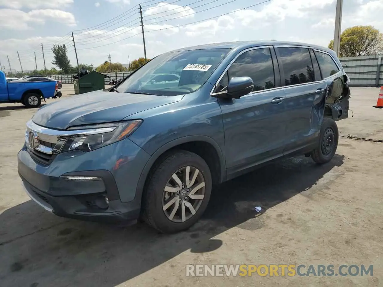 1 Photograph of a damaged car 5FNYF6H56NB009475 HONDA PILOT 2022
