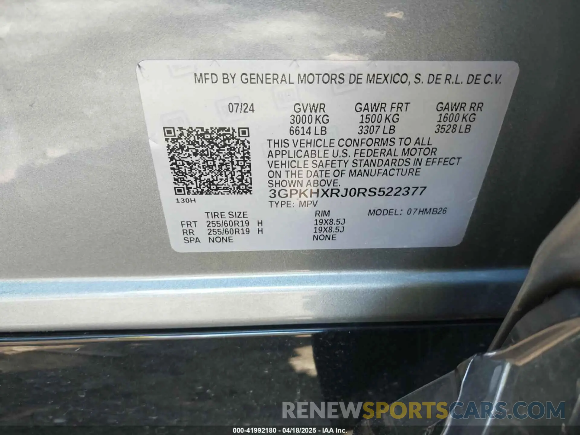 9 Photograph of a damaged car 3GPKHXRJ0RS522377 HONDA PROLOGUE 2024