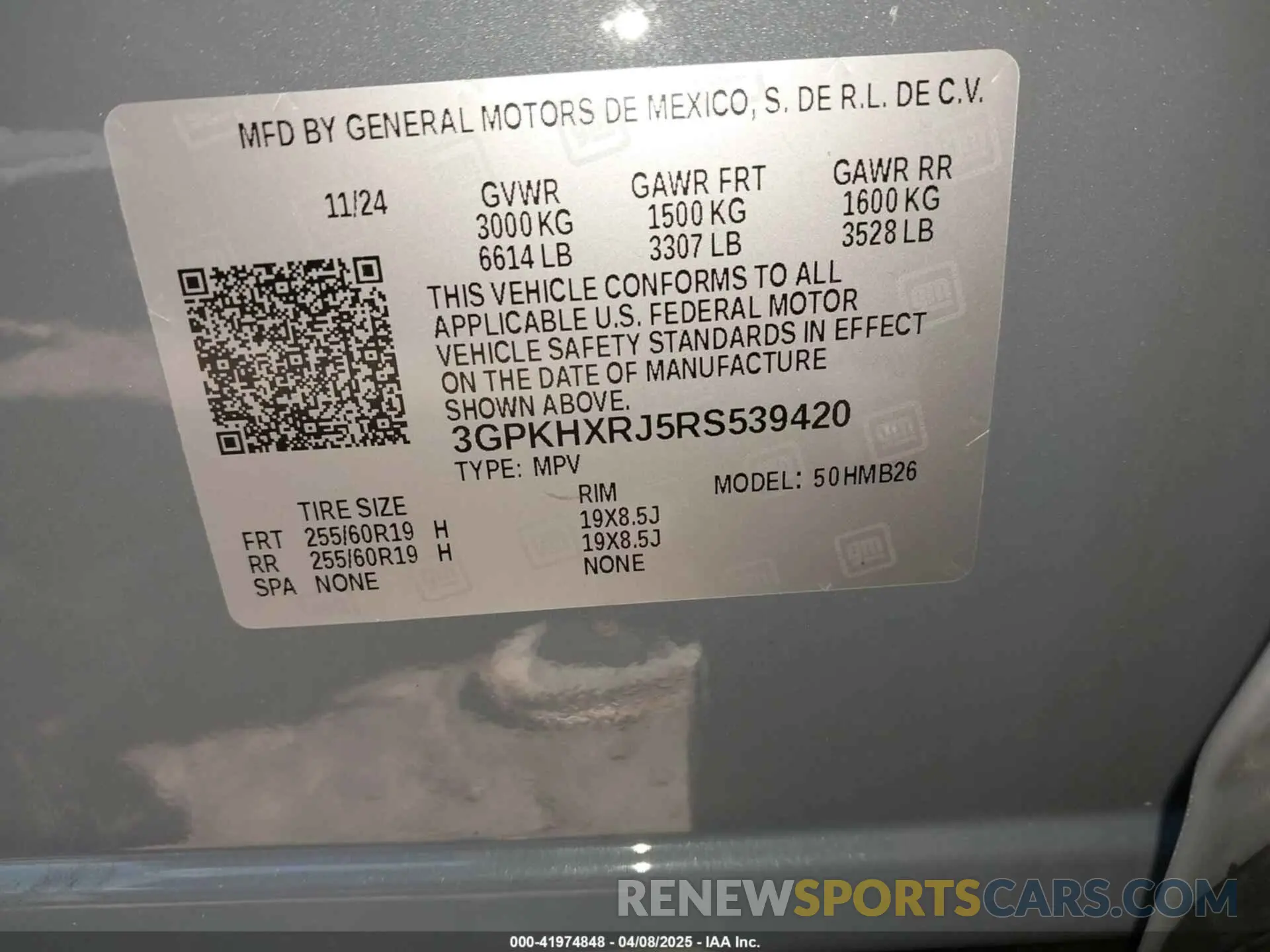 9 Photograph of a damaged car 3GPKHXRJ5RS539420 HONDA PROLOGUE 2024