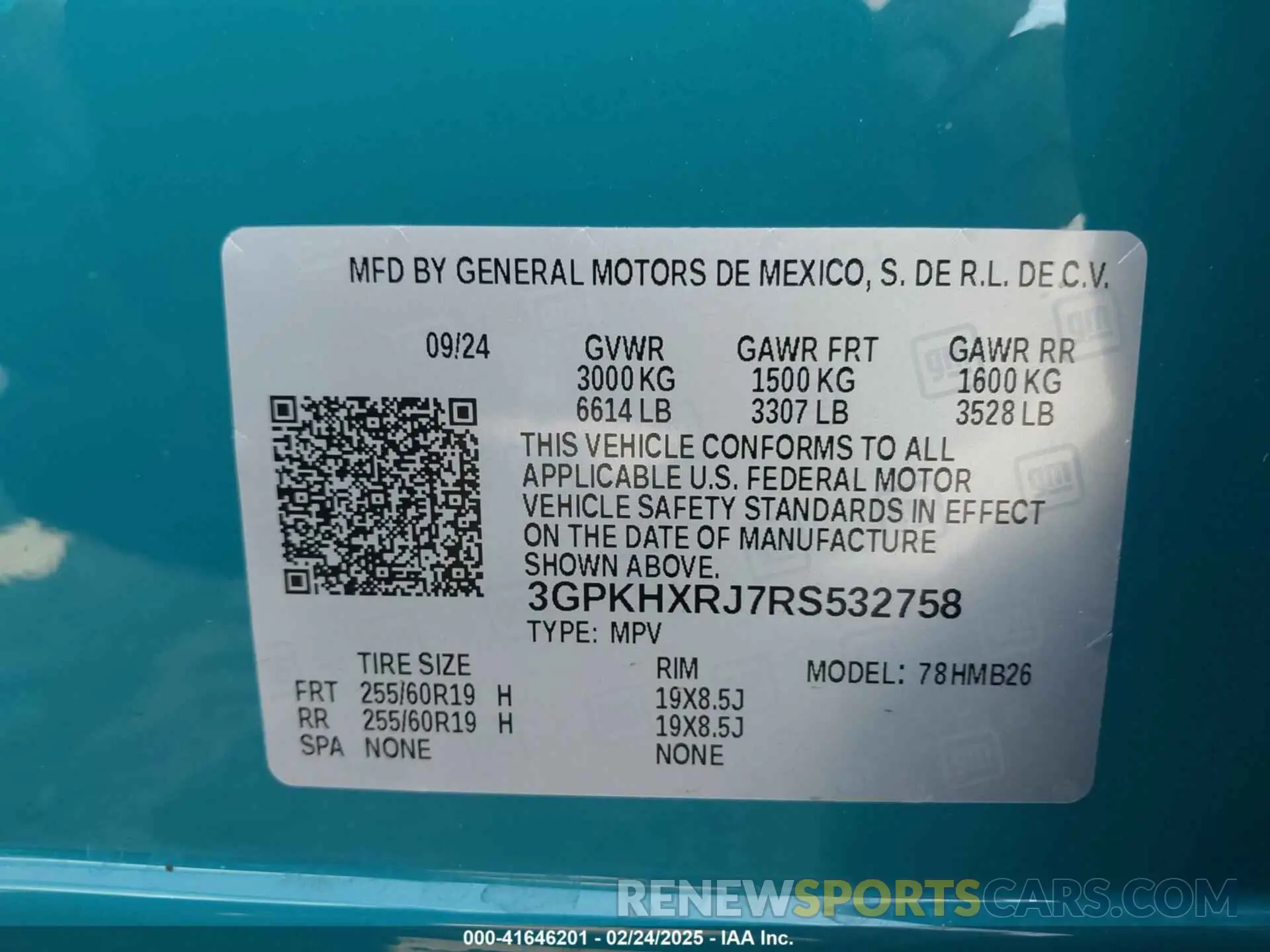 9 Photograph of a damaged car 3GPKHXRJ7RS532758 HONDA PROLOGUE 2024