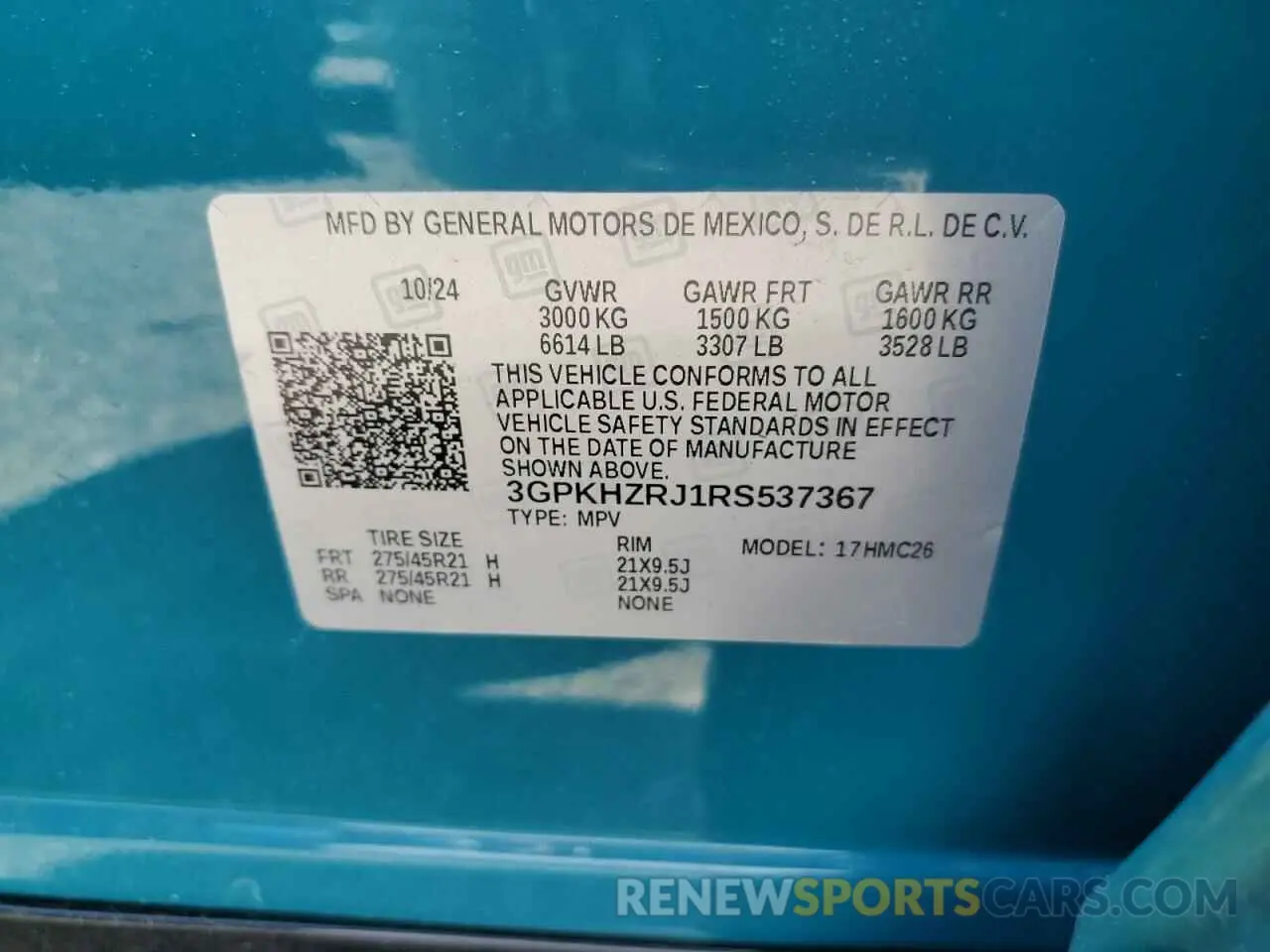 14 Photograph of a damaged car 3GPKHZRJ1RS537367 HONDA PROLOGUE E 2024