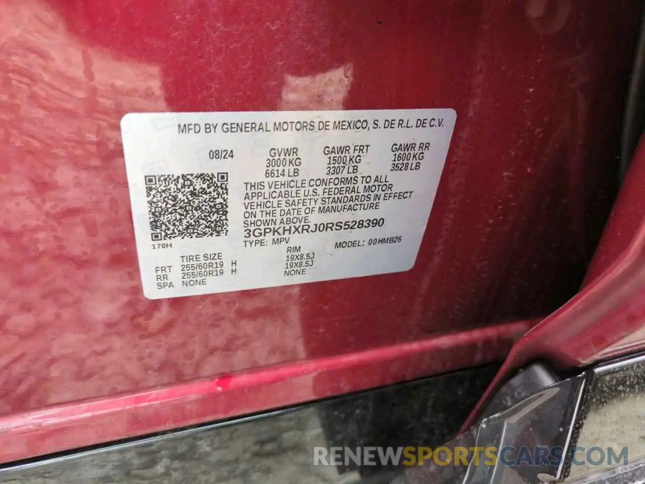 13 Photograph of a damaged car 3GPKHXRJ0RS528390 HONDA PROLOGUE T 2024
