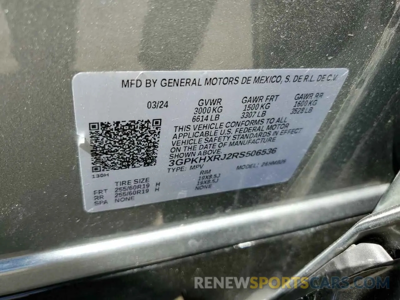 15 Photograph of a damaged car 3GPKHXRJ2RS506536 HONDA PROLOGUE T 2024
