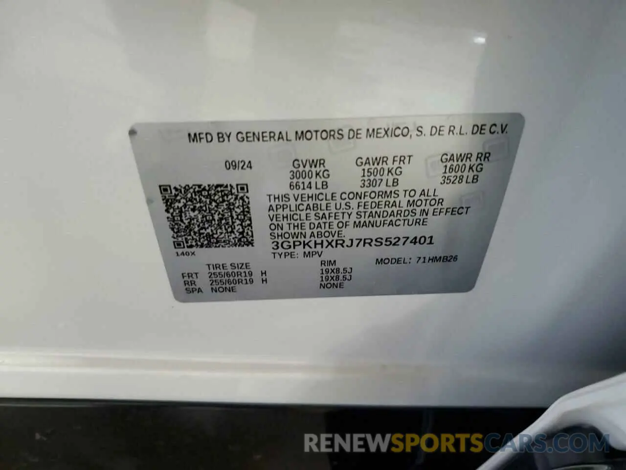 13 Photograph of a damaged car 3GPKHXRJ7RS527401 HONDA PROLOGUE T 2024