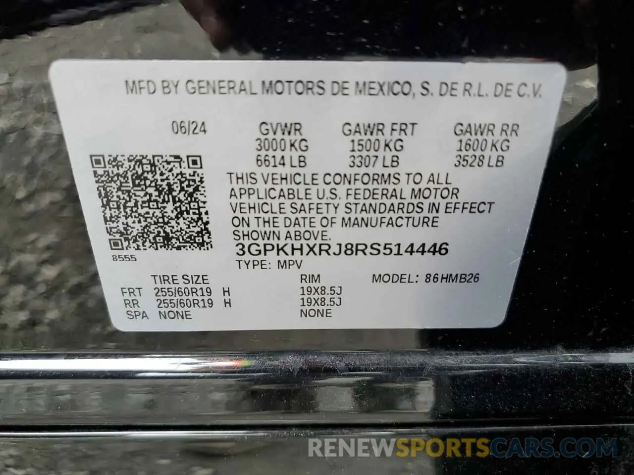 13 Photograph of a damaged car 3GPKHXRJ8RS514446 HONDA PROLOGUE T 2024