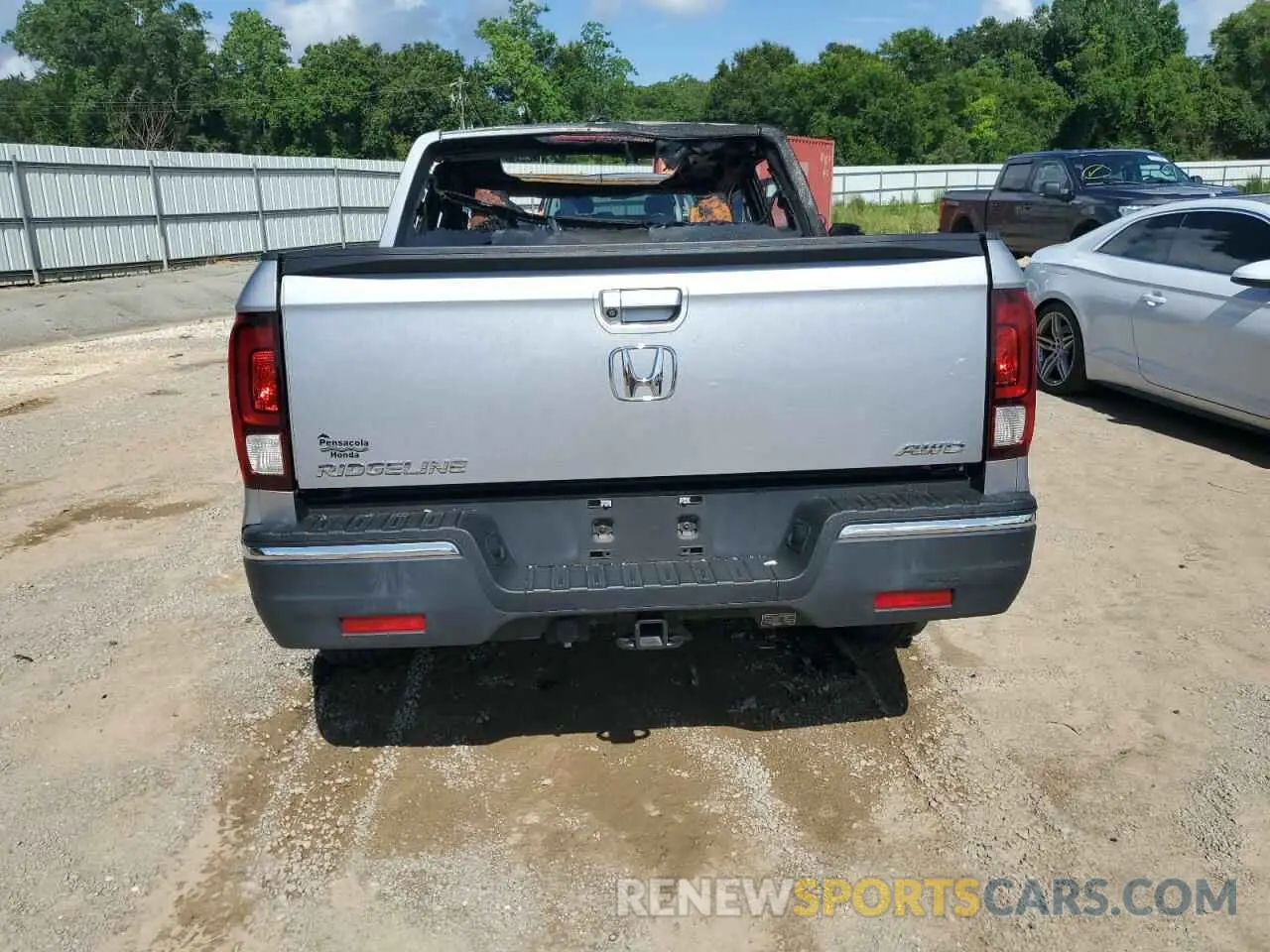 6 Photograph of a damaged car 5FPYK3F56KB043187 HONDA RIDGELINE 2019