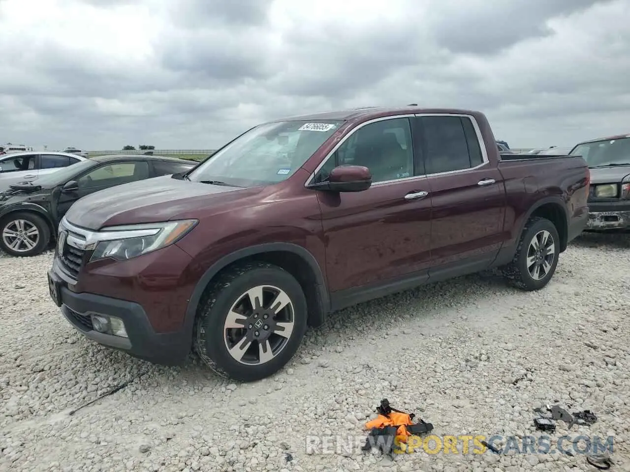 1 Photograph of a damaged car 5FPYK3F70KB002068 HONDA RIDGELINE 2019