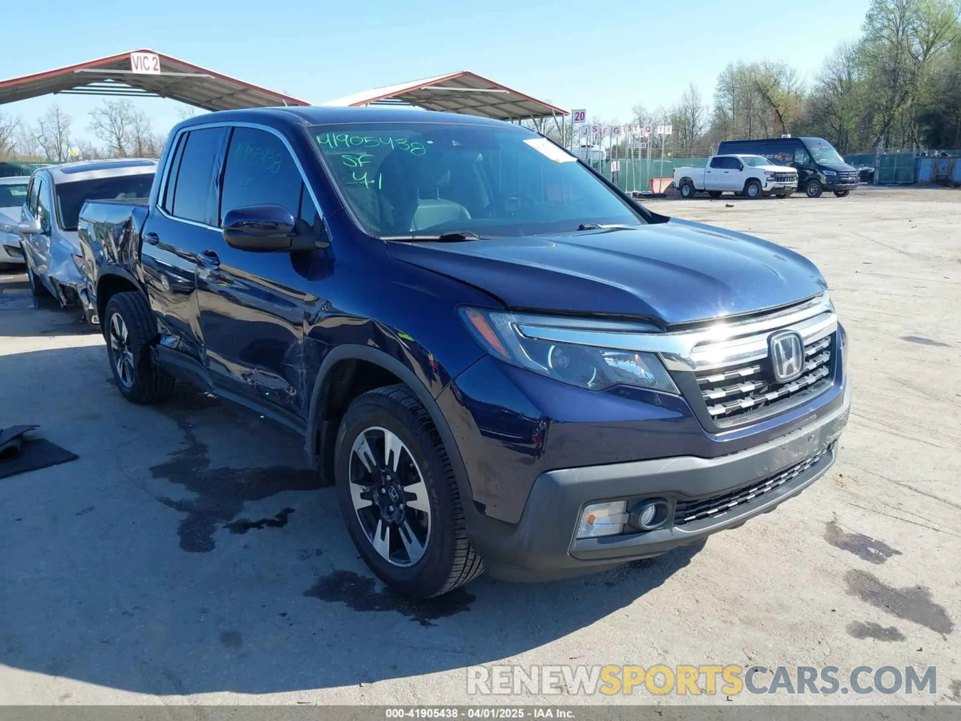 1 Photograph of a damaged car 5FPYK3F59LB029303 HONDA RIDGELINE 2020