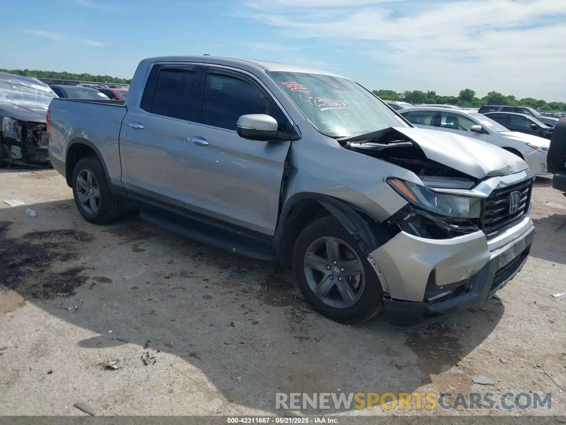 1 Photograph of a damaged car 5FPYK3F70MB025806 HONDA RIDGELINE 2021