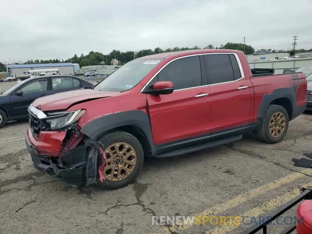 1 Photograph of a damaged car 5FPYK3F73MB017991 HONDA RIDGELINE 2021