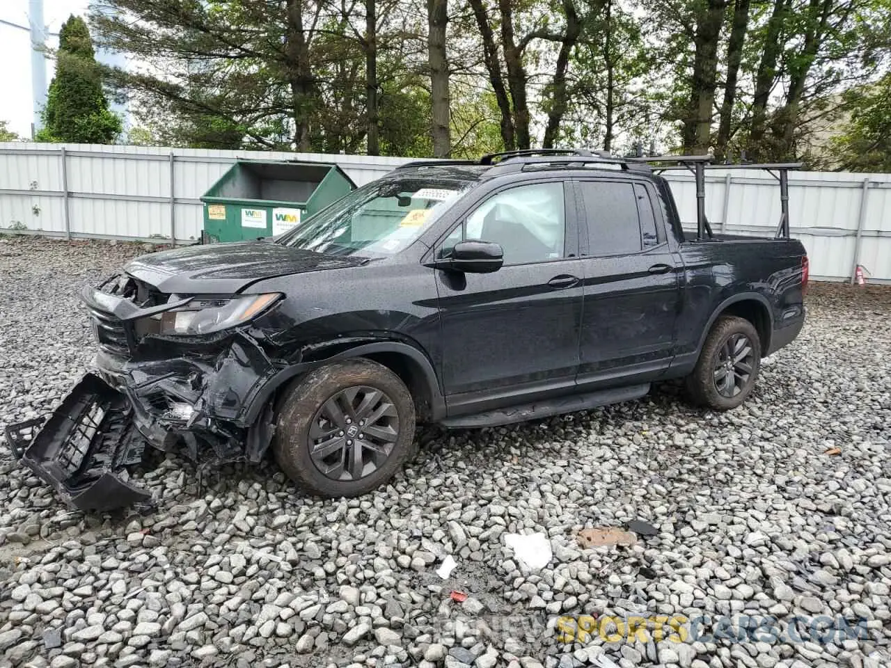 1 Photograph of a damaged car 5FPYK3F14NB006656 HONDA RIDGELINE 2022