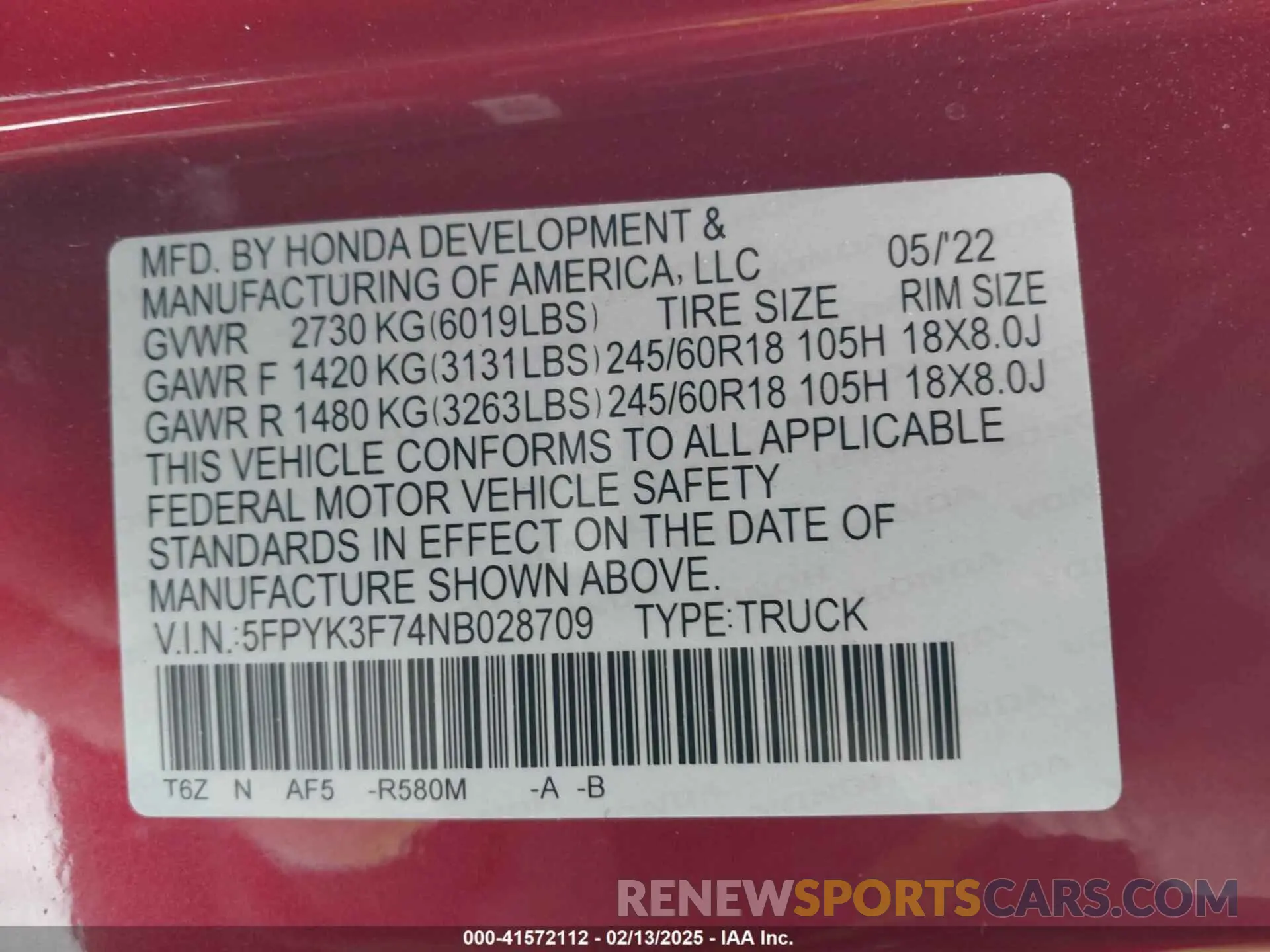9 Photograph of a damaged car 5FPYK3F74NB028709 HONDA RIDGELINE 2022