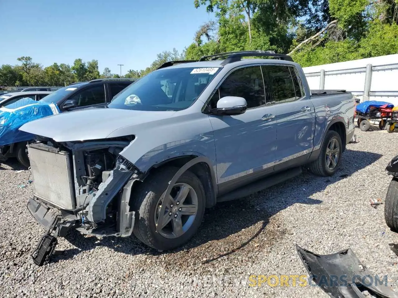 1 Photograph of a damaged car 5FPYK3F7XNB035177 HONDA RIDGELINE 2022