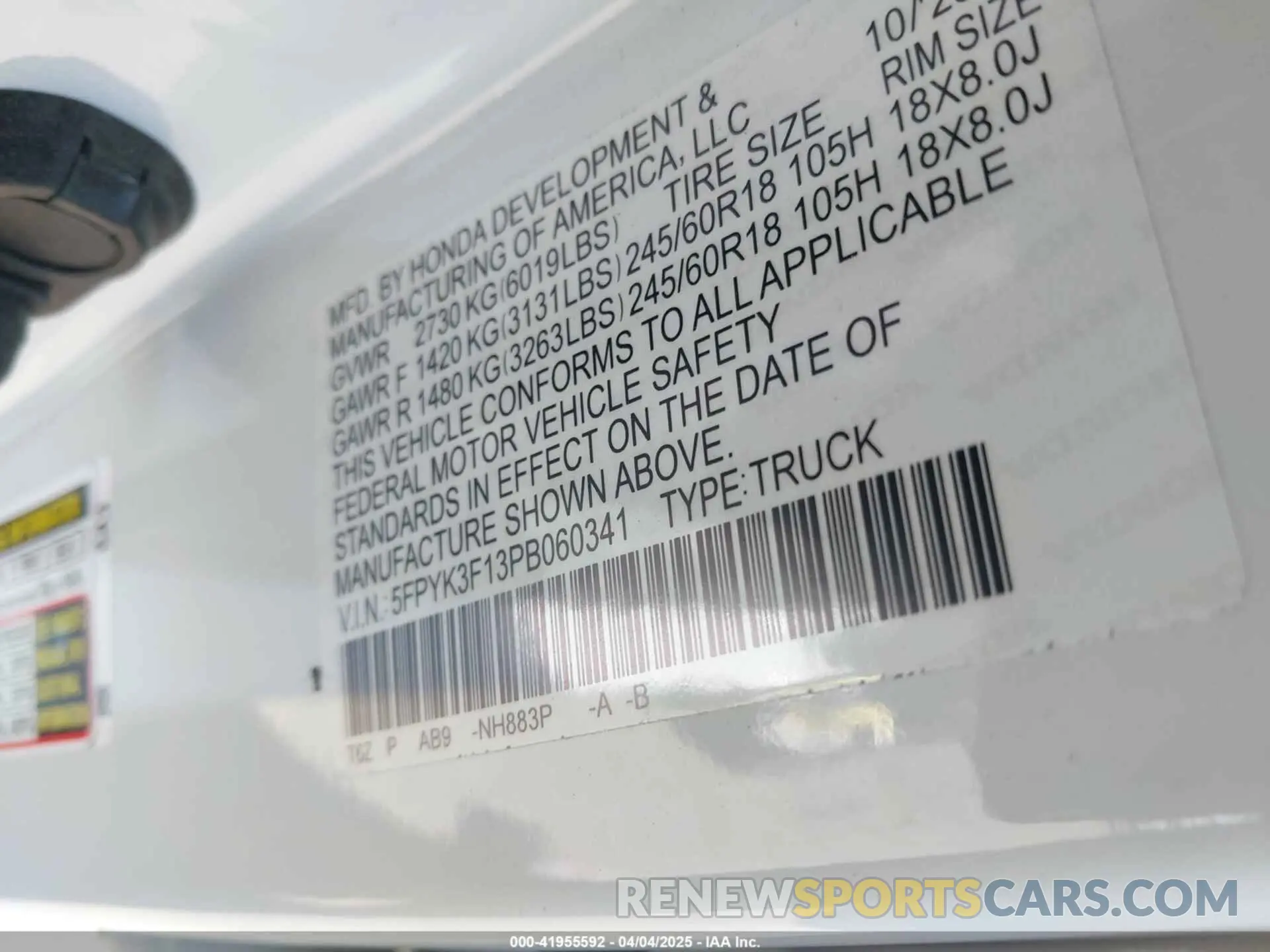 9 Photograph of a damaged car 5FPYK3F13PB060341 HONDA RIDGELINE 2023