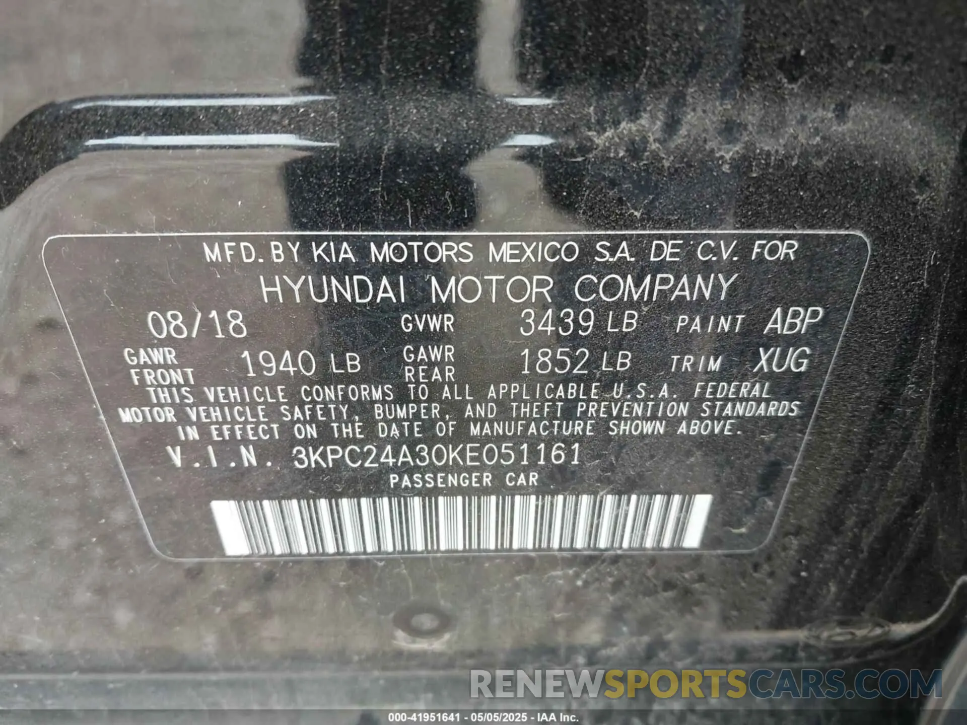 9 Photograph of a damaged car 3KPC24A30KE051161 HYUNDAI ACCENT 2019