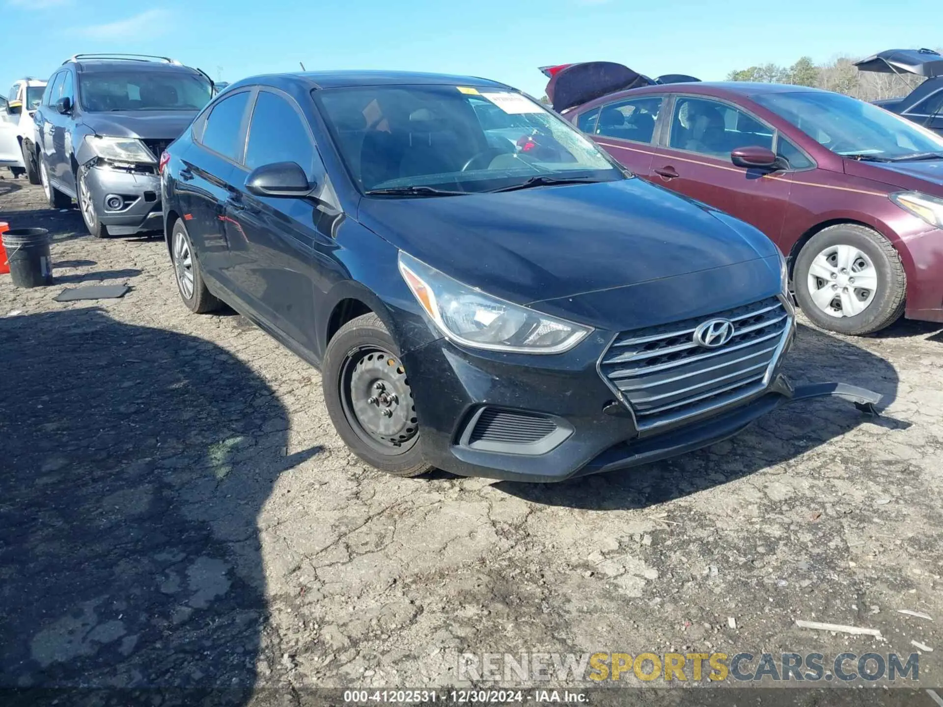 1 Photograph of a damaged car 3KPC24A30KE065061 HYUNDAI ACCENT 2019