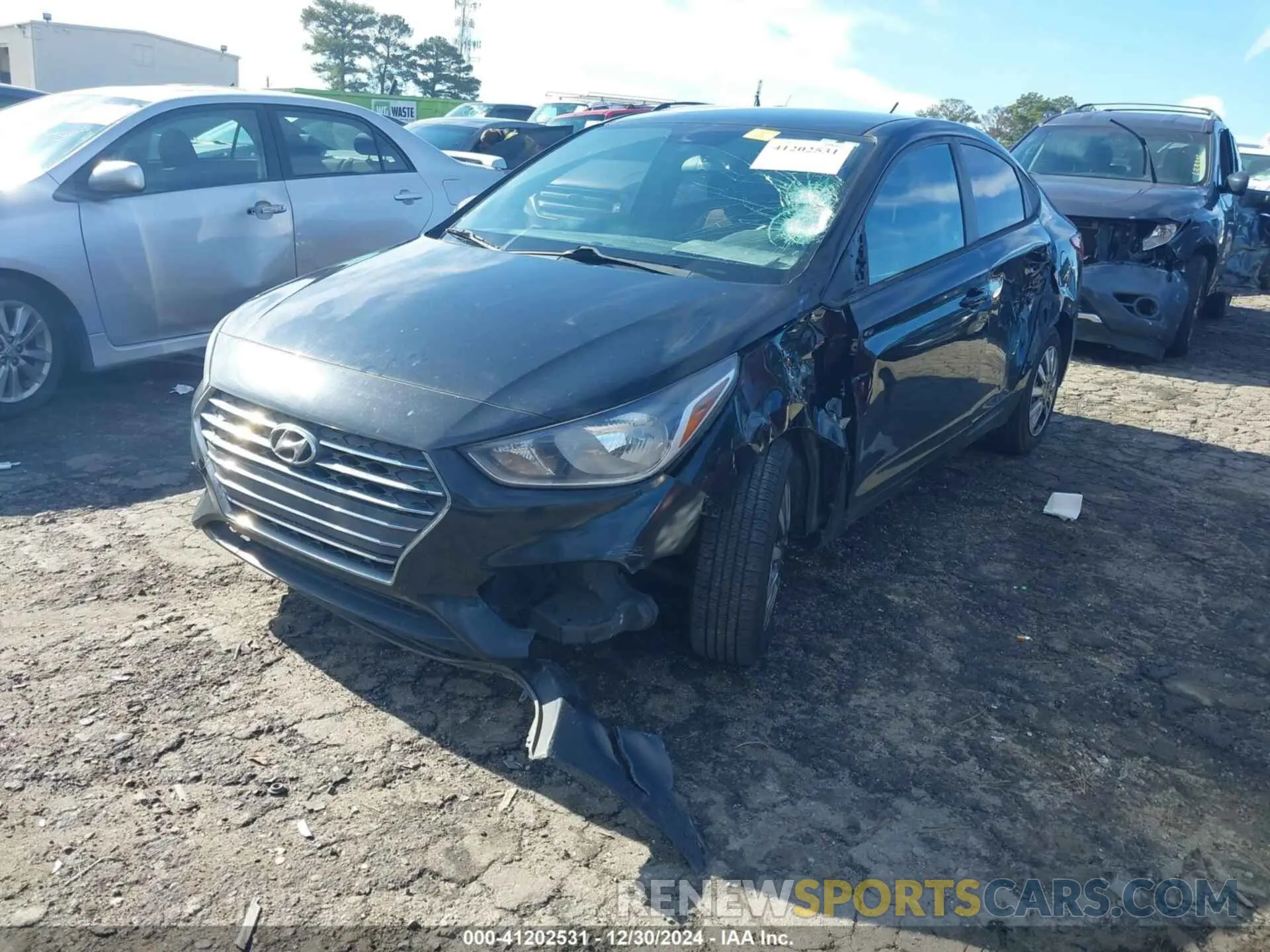 2 Photograph of a damaged car 3KPC24A30KE065061 HYUNDAI ACCENT 2019