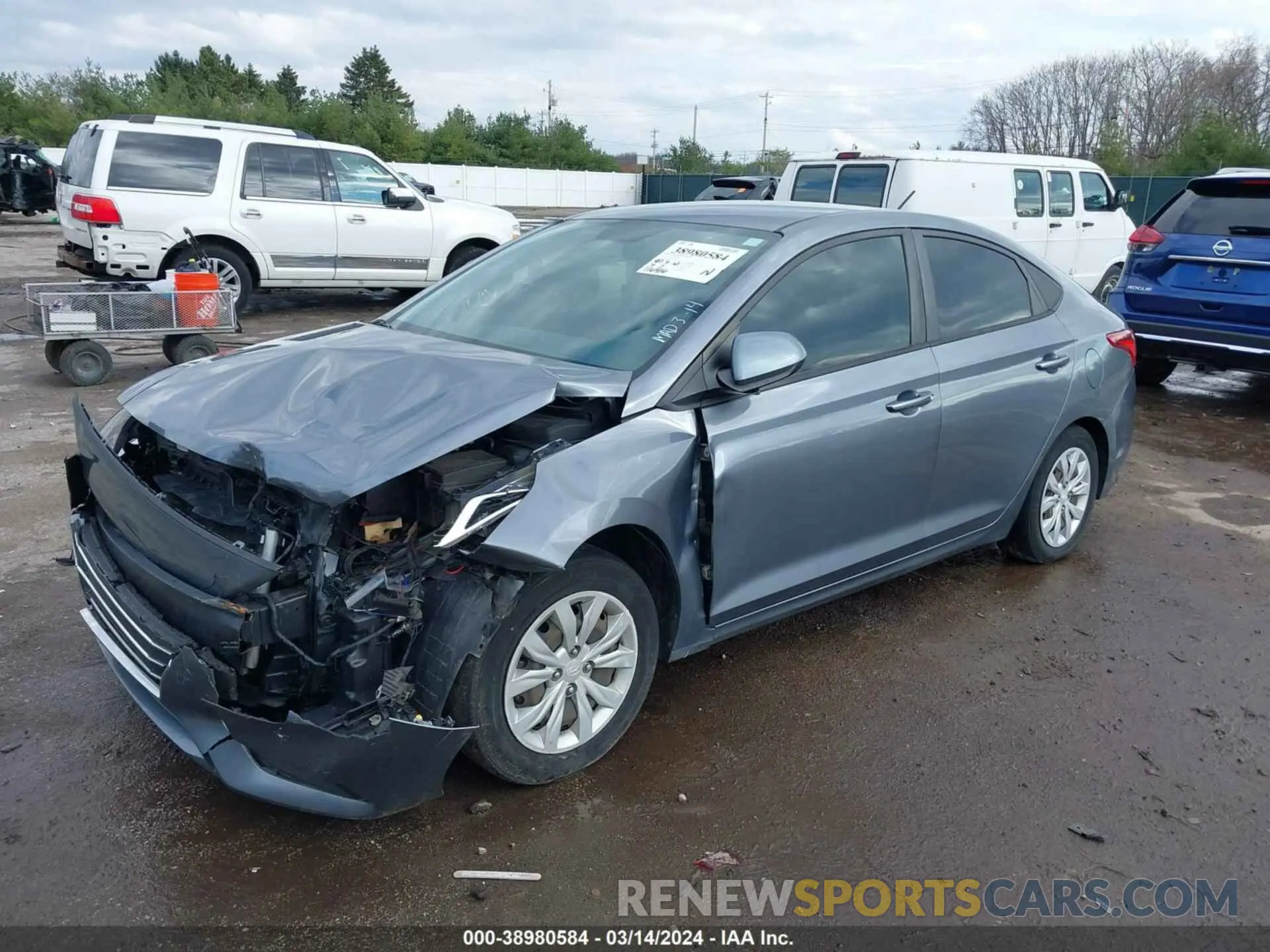 2 Photograph of a damaged car 3KPC24A31KE064095 HYUNDAI ACCENT 2019