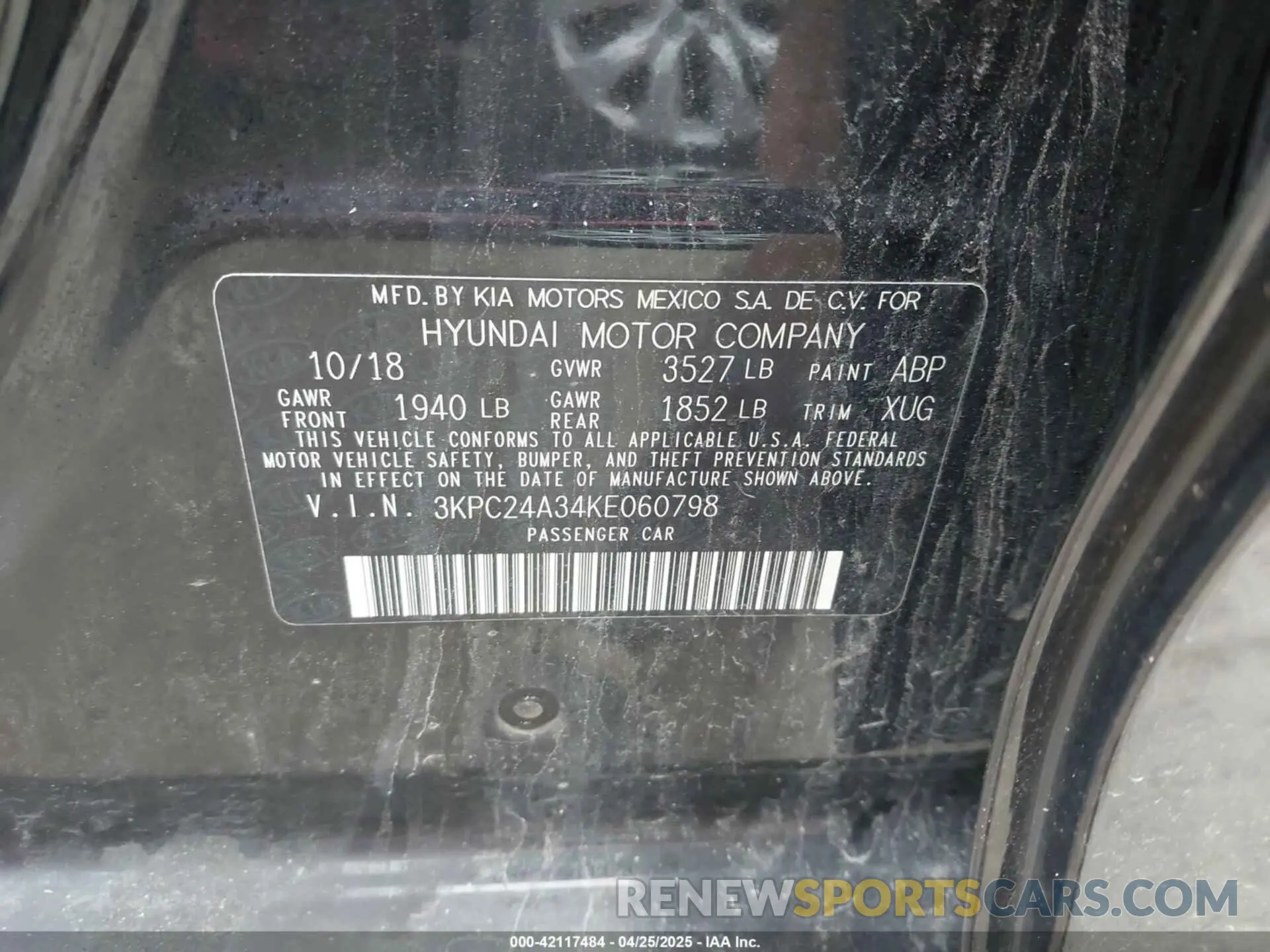 9 Photograph of a damaged car 3KPC24A34KE060798 HYUNDAI ACCENT 2019