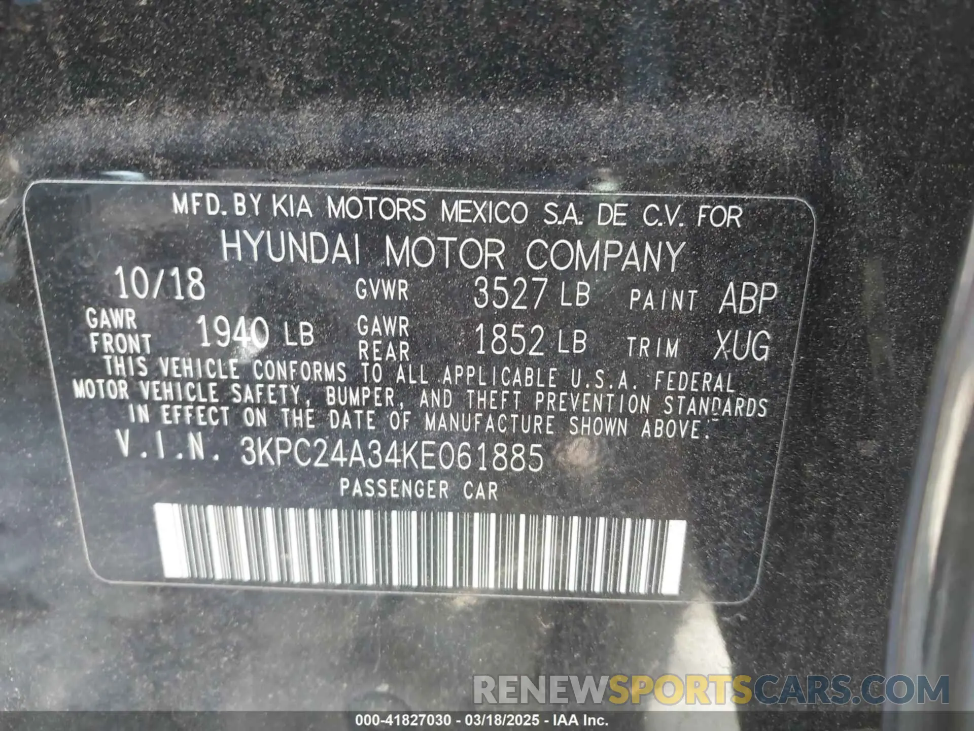9 Photograph of a damaged car 3KPC24A34KE061885 HYUNDAI ACCENT 2019