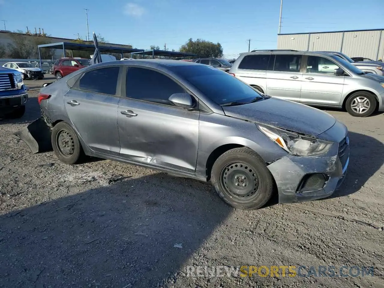 4 Photograph of a damaged car 3KPC24A34KE073633 HYUNDAI ACCENT 2019