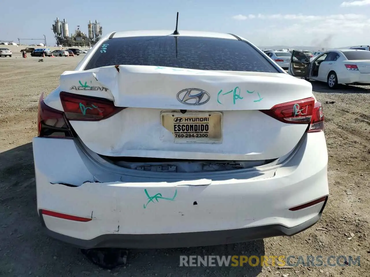 6 Photograph of a damaged car 3KPC24A36KE050757 HYUNDAI ACCENT 2019