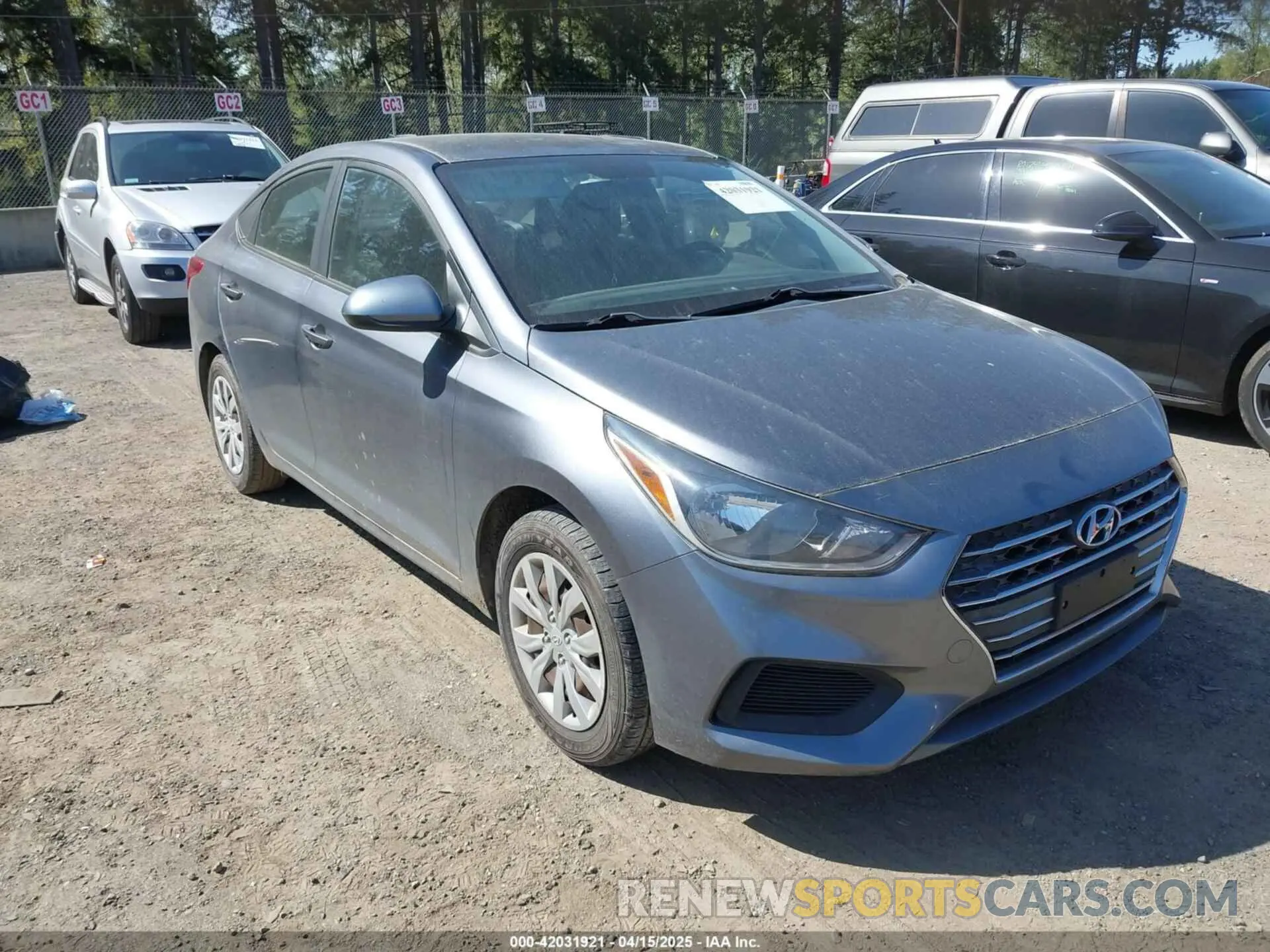 1 Photograph of a damaged car 3KPC24A36KE062780 HYUNDAI ACCENT 2019