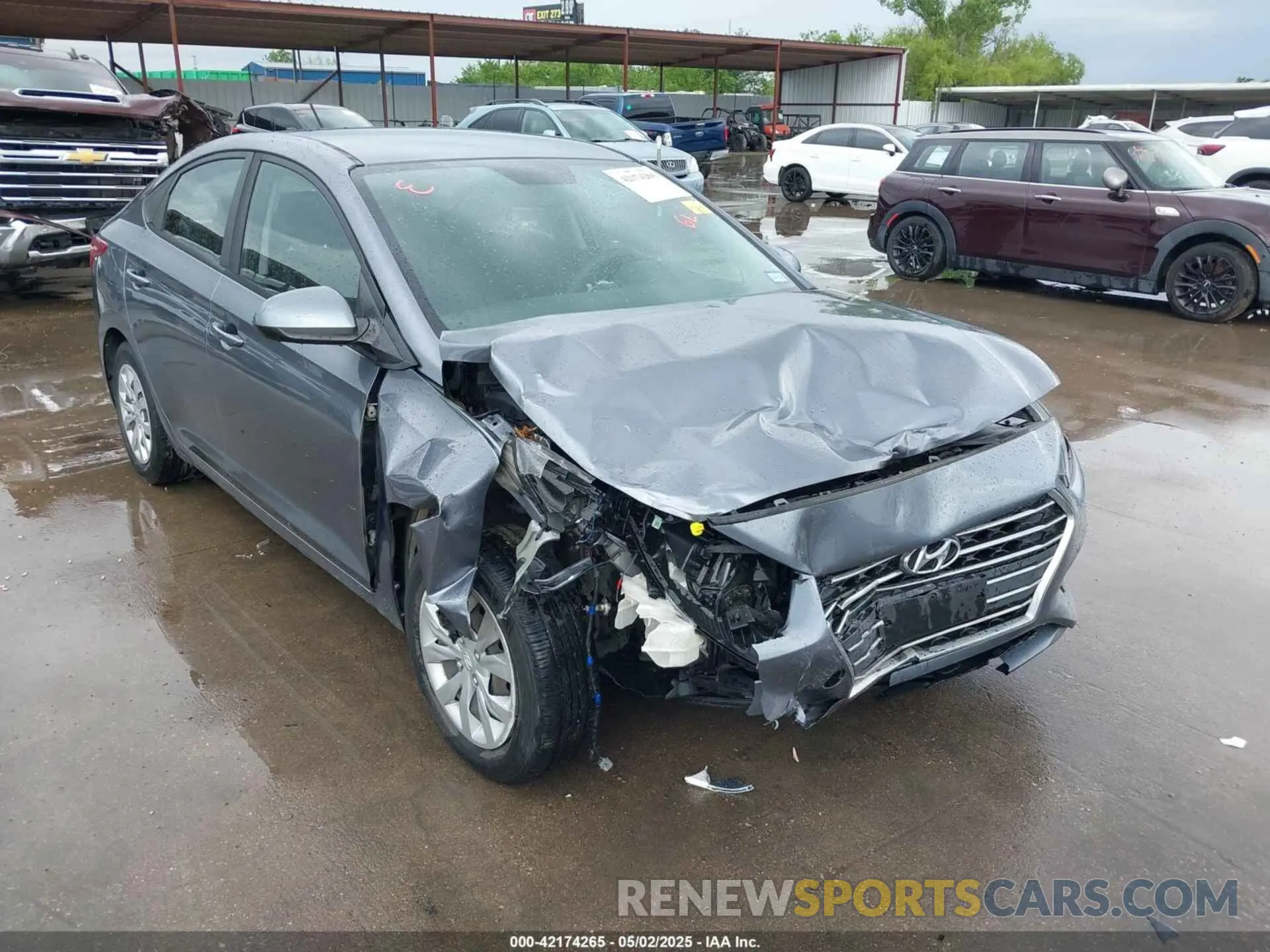 1 Photograph of a damaged car 3KPC24A37KE071620 HYUNDAI ACCENT 2019